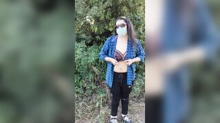 Isha g - showing her boobs in public place